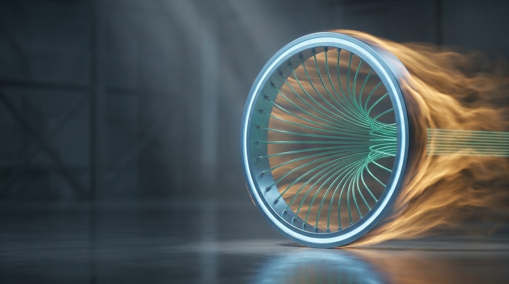 A wide operator ring with many thin customer lines radiating inward, the attack pressure bearing on the ring itself rather than on any single line: the specification is written against your own edge.